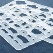 Gabarit rigide pour pâte polymère 152x100 mm motifs Minis arcs x1