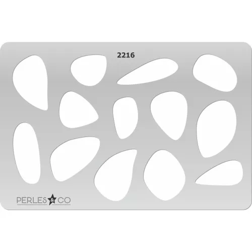 Gabarit rigide pour pâte polymère 152x100mm motifs Gouttes design x1