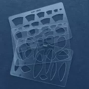 Gabarit rigide pour pâte polymère 152x100mm motifs Géométriques -x1