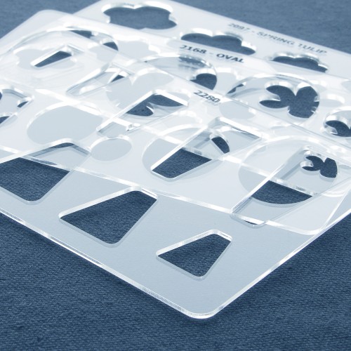 Gabarit rigide pour pâte polymère 152x100mm motifs Trapèzes x1 - Perles ...