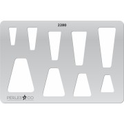 Gabarit rigide pour pâte polymère 152x100mm motifs Trapèzes x1