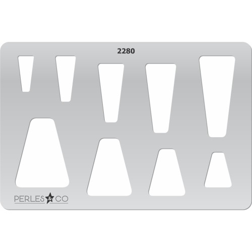 Gabarit rigide pour pâte polymère 152x100mm motifs Trapèzes x1