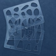 Gabarit rigide pour pâte polymère 152x100mm motifs Trapèzes x1