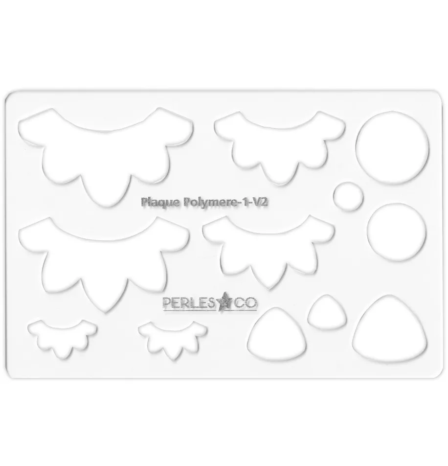 Gabarit rigide pour pâte polymère 152x100 mm Couronnes de fleurs x1 ...