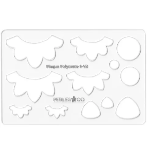 Gabarit rigide pour pâte polymère 152x100 mm Couronnes de fleurs x1
