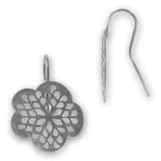 Crochets d'oreilles estampe 25 mm argenté vieilli x2|raw }}