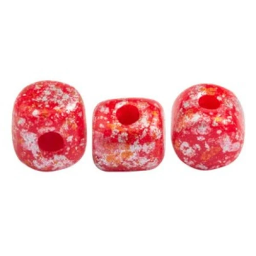 Minos® par Puca® 2.5x3 mm - Opaque Red Coral Tweedy x5g