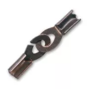 Fermoir menotte pince lacet 3 mm cuivré vieilli x1