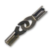 Fermoir menotte pince lacet 3 mm bronze x1|raw }}