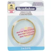 Fil laiton demi-rond 0.81 mm - German Style Wire - Anti-ternissement x3m
