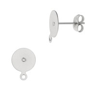 Clous d'oreilles disques 10 mm avec anneau fermé - Acier inoxydable 304 x2|raw }}