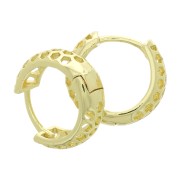 Dormeuses créoles - nid d'abeille 16 mm - Doré x2|raw }}