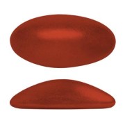 Athos 3D par Puca® cabochon ovale en verre 20x10 mm - Red Metallic Mat x1