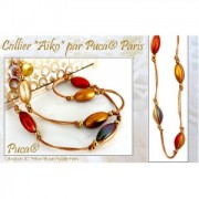 Athos 3D par Puca® cabochon ovale en verre 20x10 mm - Red Metallic Mat x1