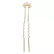 Pique à cheveux à décorer doré à l'or fin x1