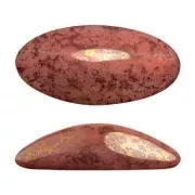 Athos 3D par Puca® cabochon ovale en verre 20x10 mm - Opaque Rose Bronze x1