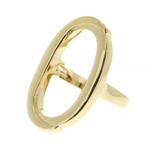 Bague grand ovale ajouré - taille 50 - Plaqué Or 3 microns x1