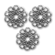 Intercalaires métal  8 mm argenté vieilli x10