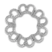 Estampes rondes 14 mm argenté vieilli x4