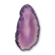 Pendentif tranche d'Agate teintée 60 mm - Purple