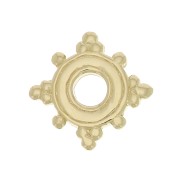 Intercalaire rond ethnique avec des petites boules 12 mm - Plaqué Or 3 microns x1