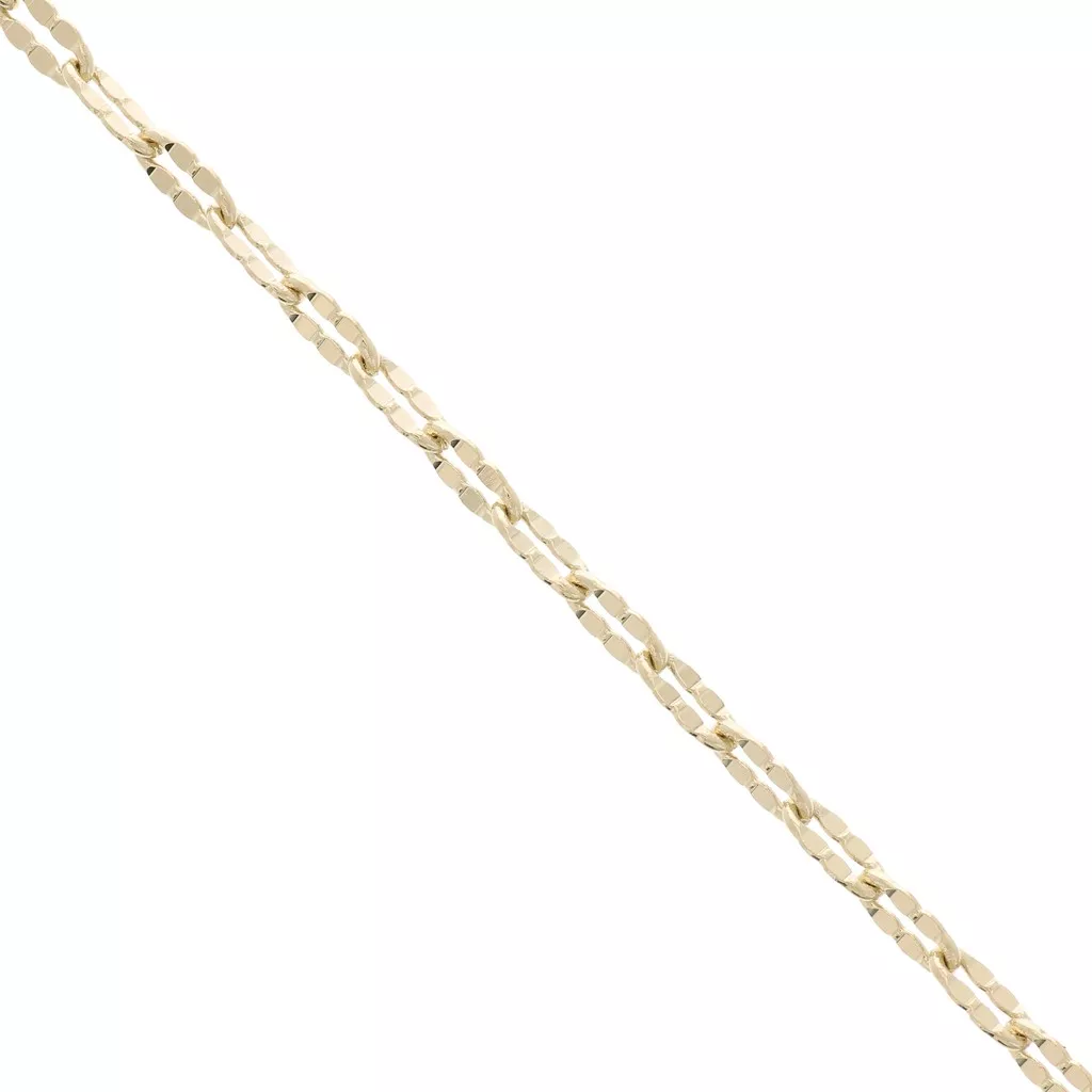 Parure Dolly-Bijoux 2 Pièces : Collier Et Bracelet Maille Haricot Plaqué Or 18K 5 Microns