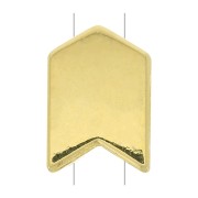 Perle en zamac forme flèche 11x8 mm - Doré à l'or fin x1