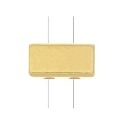 Perle en zamac forme rectangle 8x4 mm - Doré à l'or fin x1
