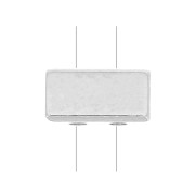 Perle en zamac forme rectangle 8x4 mm - Placage Argent fin vieilli x1