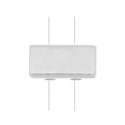 Perle en zamac forme rectangle 8x4 mm - Placage Argent fin vieilli x1