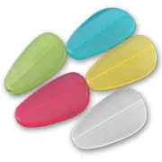 Assortiment de galets 37x21 mm Transparent x10