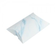 Emballage berlingot en carton motif marbré pour bijoux 16.5x10x3cm Blanc - Bleu x1|raw }}