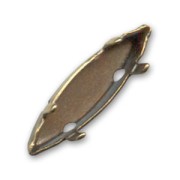 Serti griffe navette PureCrystal 11x3 mm bronze x1