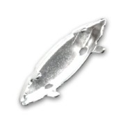 Serti griffe navette PureCrystal 11x3 mm argenté x1|raw }}