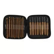 Assortiment de 20 crochets en bambou 1 mm à 10 mm - Naturel