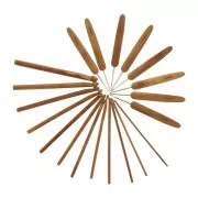 Assortiment de 20 crochets en bambou 1 mm à 10 mm - Naturel