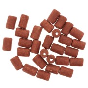 Perles tubes style Heishi en céramique 5x8 mm - Terracotta mat x10|raw }}