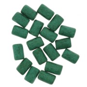 Perles tubes style Heishi en céramique 5x8 mm - Vert sapin mat x10