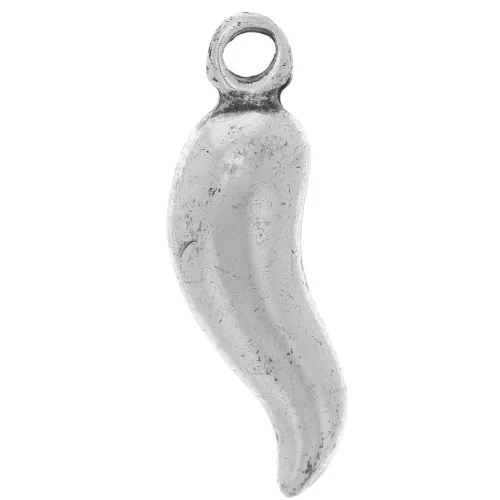 Breloque piment  19 mm argenté vieilli x1