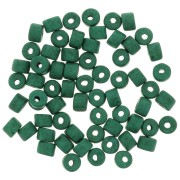Perles tubes style Heishi en céramique 5x4 mm - Vert sapin mat x20|raw }}