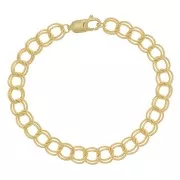 Bracelet maille Rombo double 6.8 mm en  Gold filled (or laminé)  x18 cm