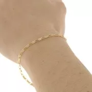 Chaîne maille Vénitienne rectangle 1.8 mm en Gold filled (or laminé) x50cm