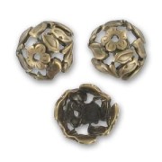 Coupelles fleurs 15 mm bronze x4|raw }}