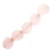 Perles hexagonales 8 mm pierre gemme - Quartz rose x10