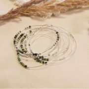 Perles rondes 3 mm pierre gemme - Turquoise Africaine - Jaspe x25