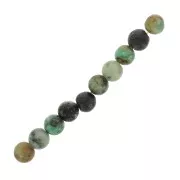 Perles rondes 4 mm pierre gemme - Turquoise Africaine - Jaspe x20
