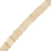 Perles rondelles heishi 4x2 mm imitation Howlite teintées - Crème x38cm|raw }}