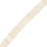 Perles rondelles heishi 4.5x2.5 mm imitation Howlite teintées - Crème x38cm