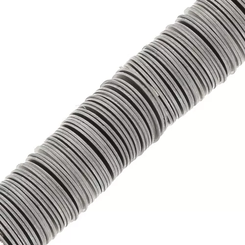 Perles rondelles Heishi - disque plat 5x0.3 mm - Acier inoxydable x50