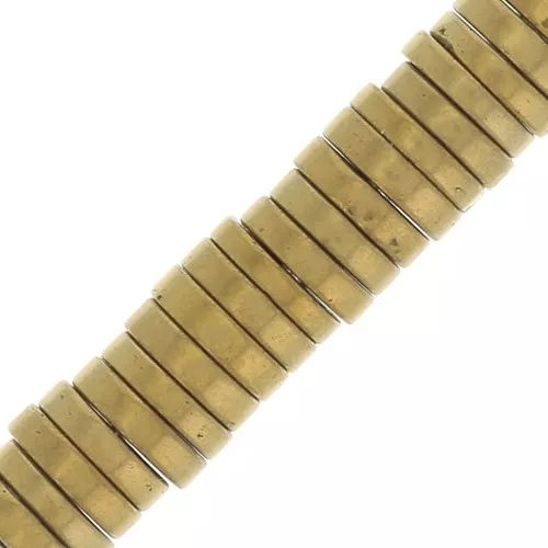Perles rondelles Heishi - disque plat imitation Hématite 4x1 mm - Doré x20